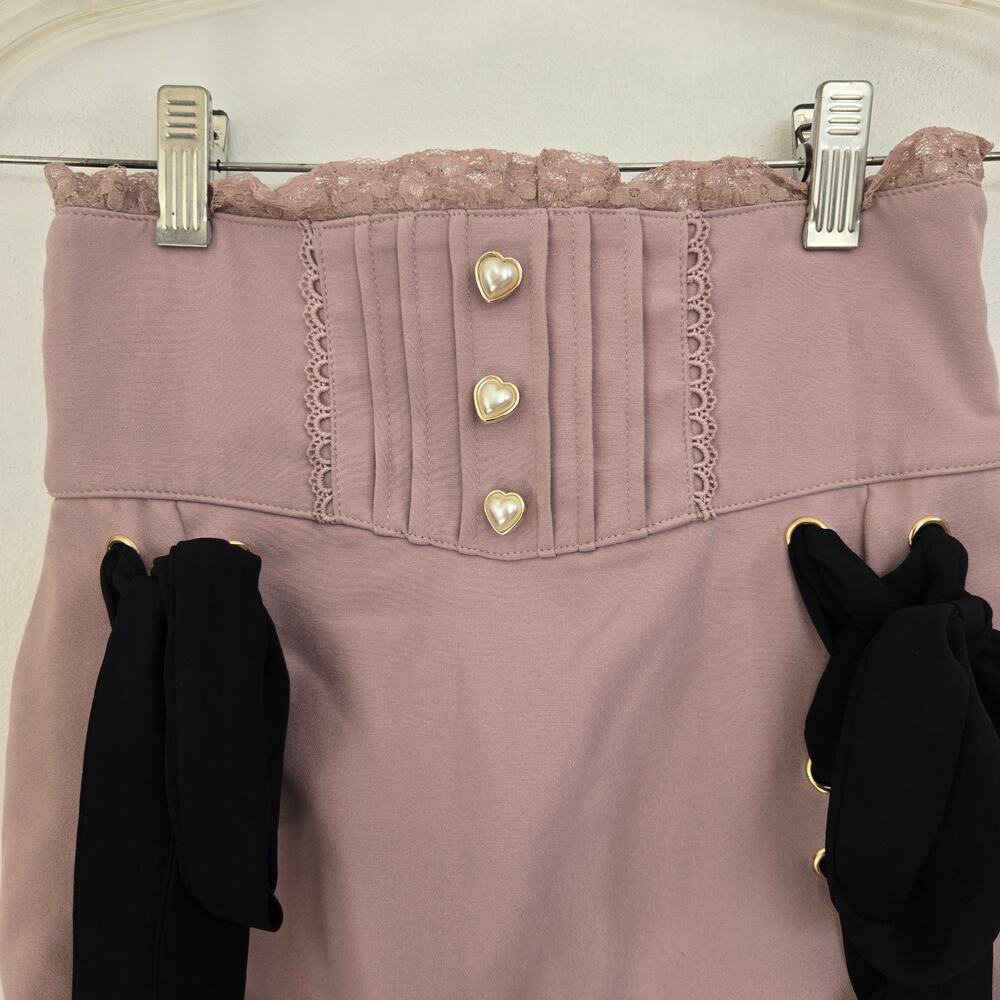 Liz Lisa Coquette Lolita Corset Skirt Kawaii Lace Heart Lace Up Women XS - Picture 4 of 12